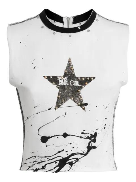 star-print studded top by DOLCE&GABBANA