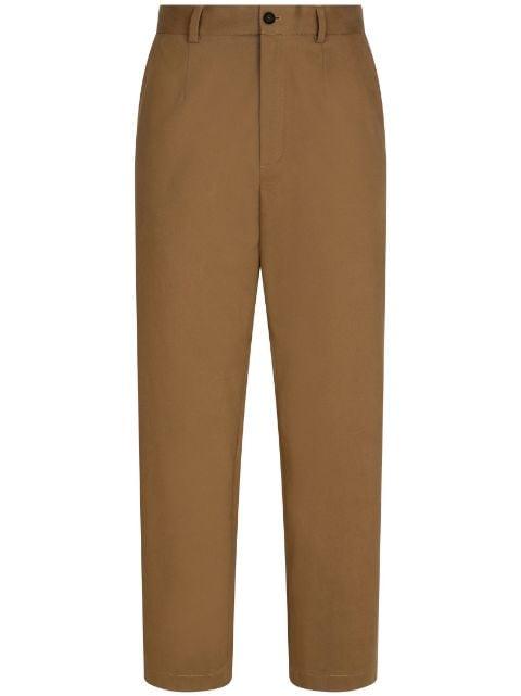 straight-leg cotton trousers by DOLCE&GABBANA