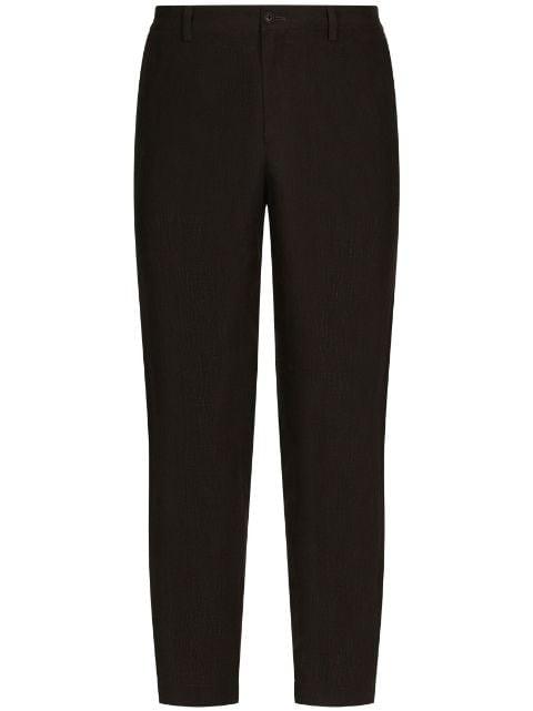 straight-leg linen tailored trousers by DOLCE&GABBANA