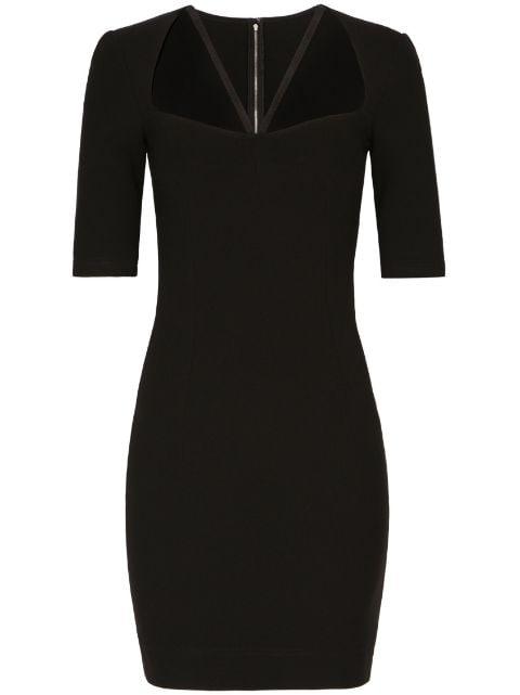 strappy half-length sleeves mini dress by DOLCE&GABBANA