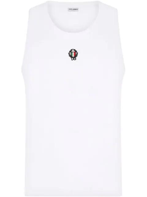 stretch cotton tank top by DOLCE&GABBANA