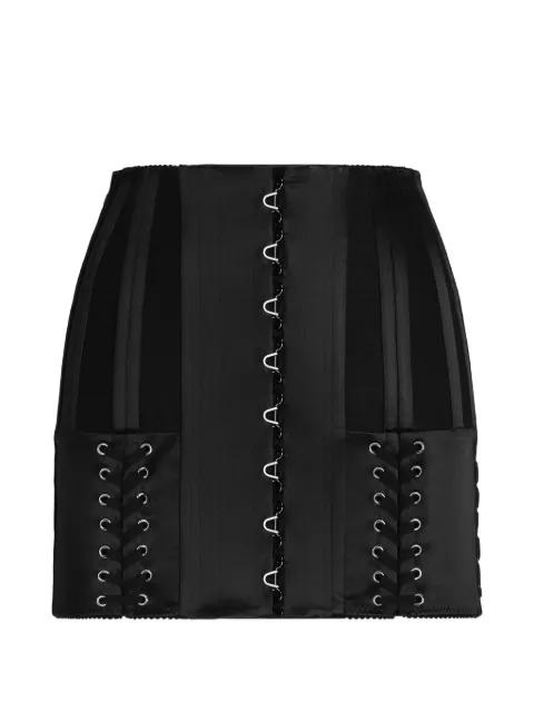 stretch satin miniskirt by DOLCE&GABBANA