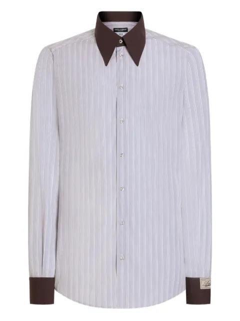 striped collared shirt by DOLCE&GABBANA