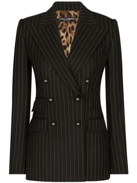 striped double-breasted blazer by DOLCE&GABBANA