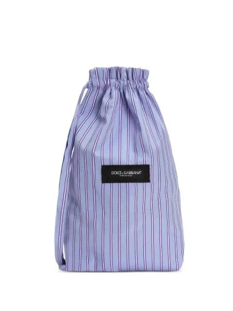 striped drawstring shoulder bag by DOLCE&GABBANA