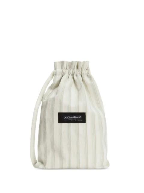 striped drawstring shoulder bag by DOLCE&GABBANA