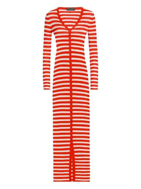 striped knitted maxi dress by DOLCE&GABBANA