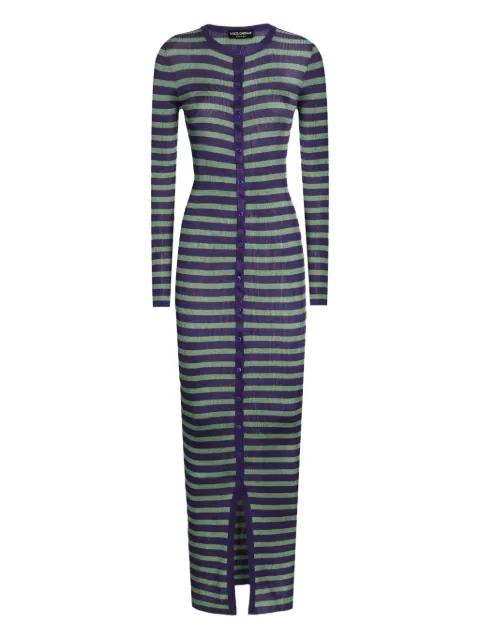 striped knitted maxi dress by DOLCE&GABBANA