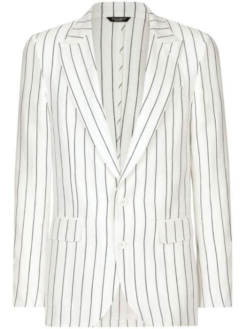 striped linen blazer by DOLCE&GABBANA