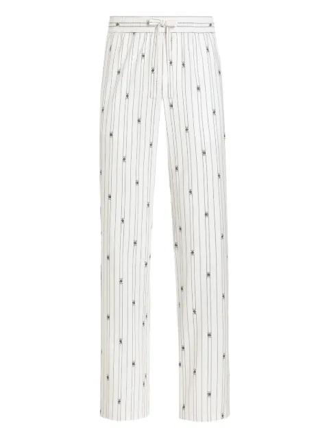 striped logo-print trousers by DOLCE&GABBANA