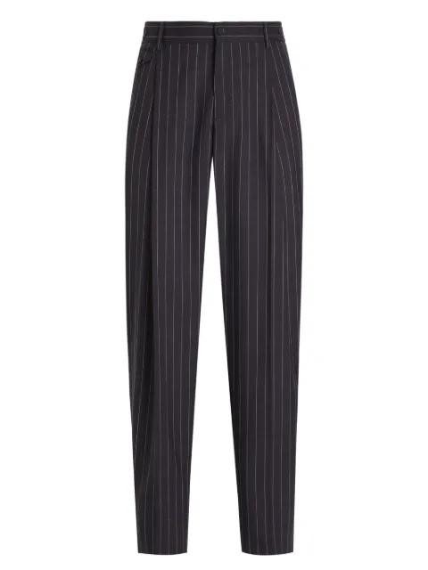 striped-pattern pleated trousers by DOLCE&GABBANA