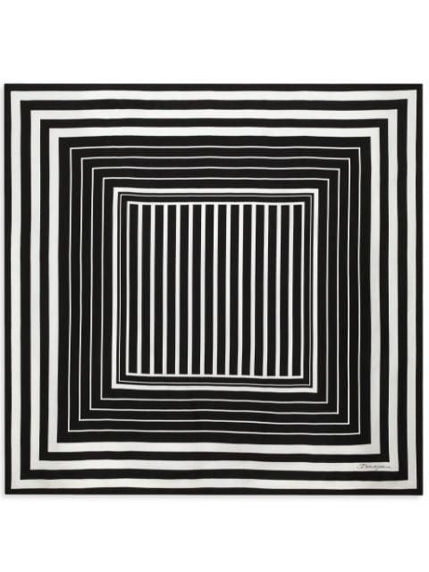 striped silk-twill scarf by DOLCE&GABBANA