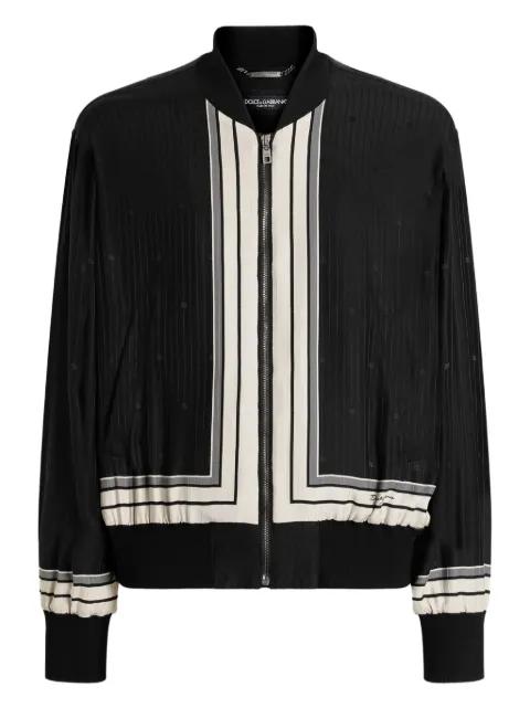 striped zip jacket by DOLCE&GABBANA