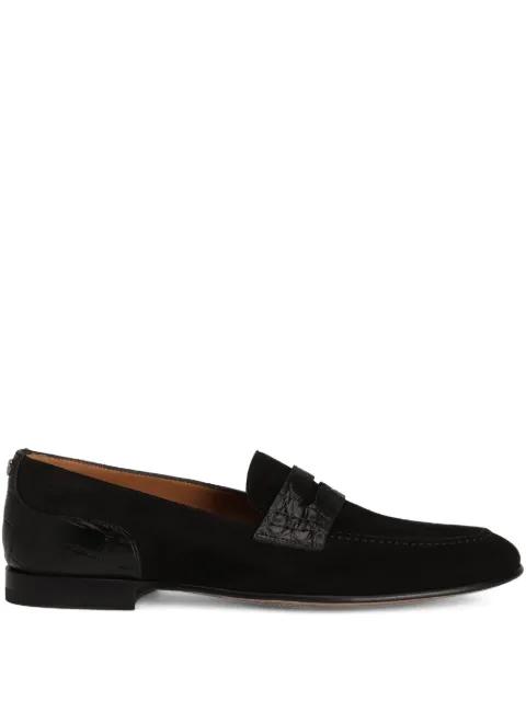 suede alligator-textured loafers by DOLCE&GABBANA