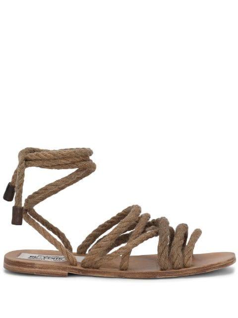 tie-fastening rope sandals by DOLCE&GABBANA