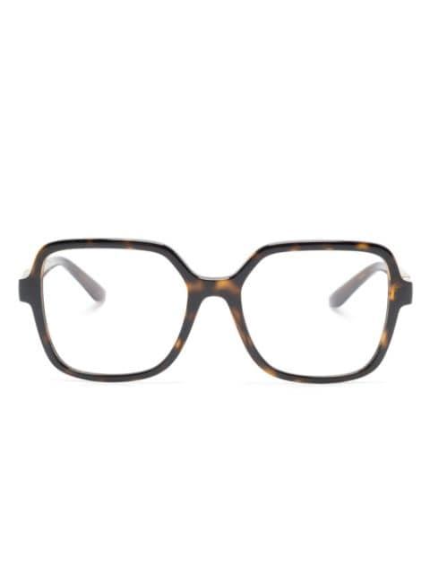 tortoiseshell square-frame glasses by DOLCE&GABBANA