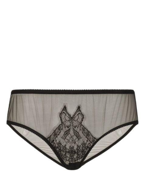 tulle-lace overlay briefs by DOLCE&GABBANA