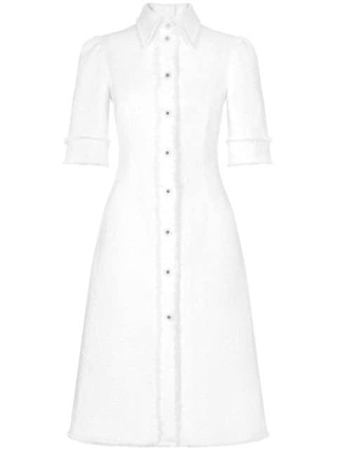 tweed shirt midi dress by DOLCE&GABBANA