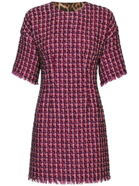 tweed short-sleeve minidress by DOLCE&GABBANA