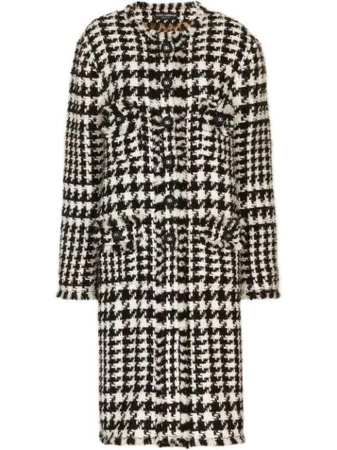 tweed single-breasted coat by DOLCE&GABBANA