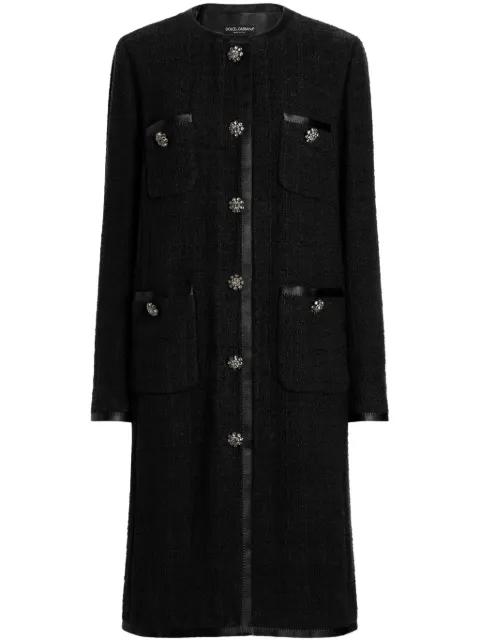 tweed single-breasted coat by DOLCE&GABBANA