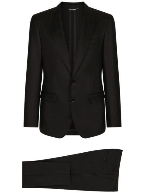 two-piece single-breasted dinner suit set by DOLCE&GABBANA