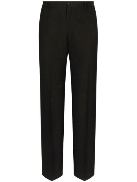 virgin-wool straight-leg trousers by DOLCE&GABBANA