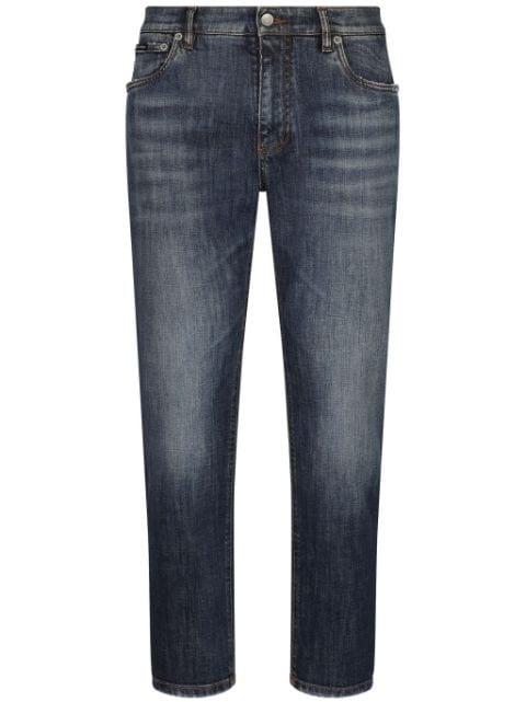 washed tapered jeans by DOLCE&GABBANA