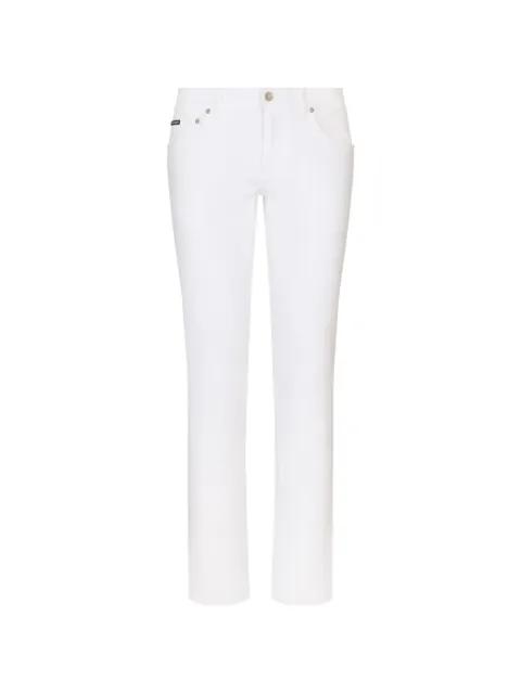 white skinny stretch jeans by DOLCE&GABBANA