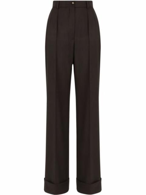 wool palazzo trousers by DOLCE&GABBANA