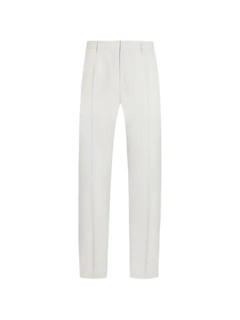 wool poplin trousers by DOLCE&GABBANA
