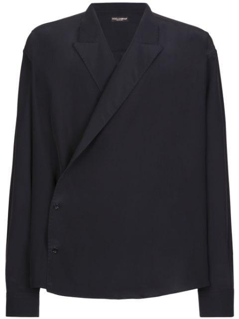 wrap silk shirt by DOLCE&GABBANA