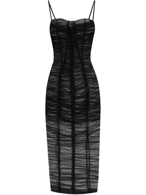 x Kim draped tulle midi dress by DOLCE&GABBANA