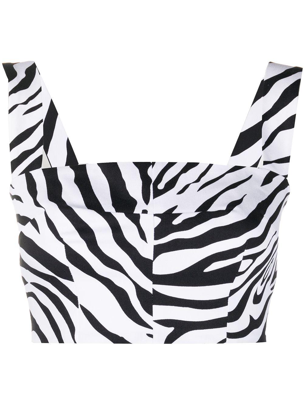 zebra print bustier top by DOLCE&GABBANA