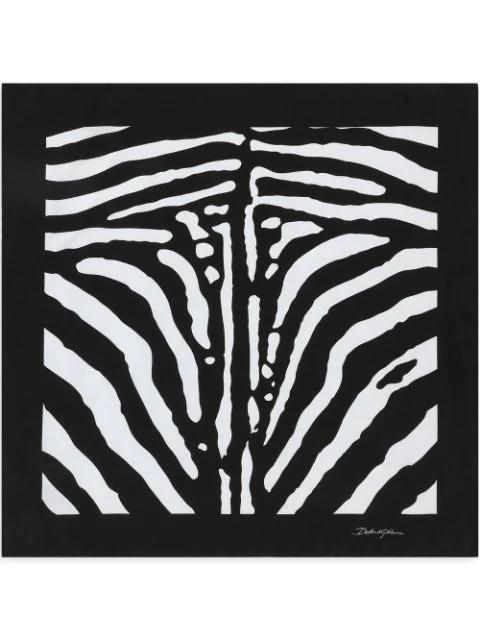 zebra-print twill scarf by DOLCE&GABBANA