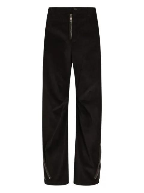 zip-detail corduroy trousers by DOLCE&GABBANA