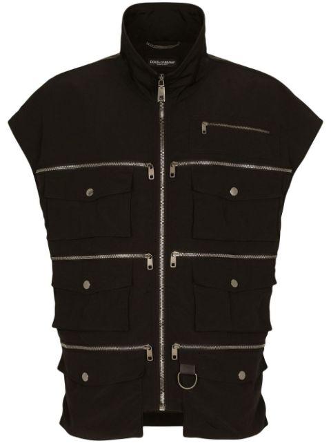 zip-detail gilet by DOLCE&GABBANA