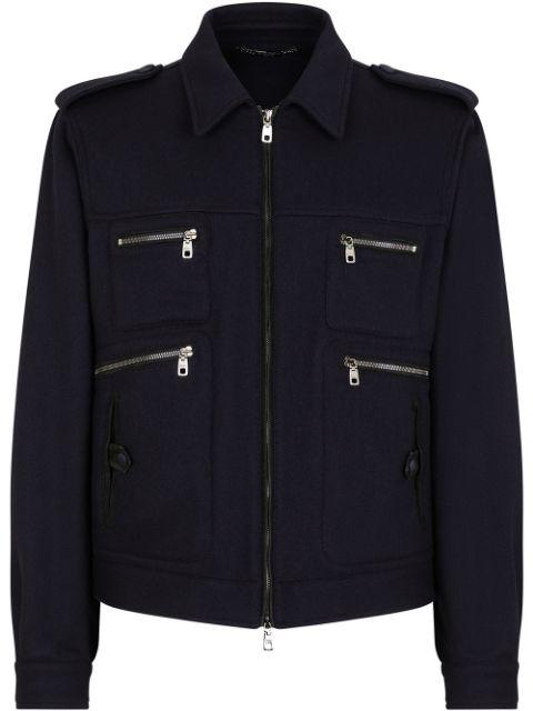 zip-pocketed shirt jacket by DOLCE&GABBANA