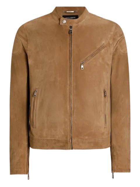zip suede jacket by DOLCE&GABBANA
