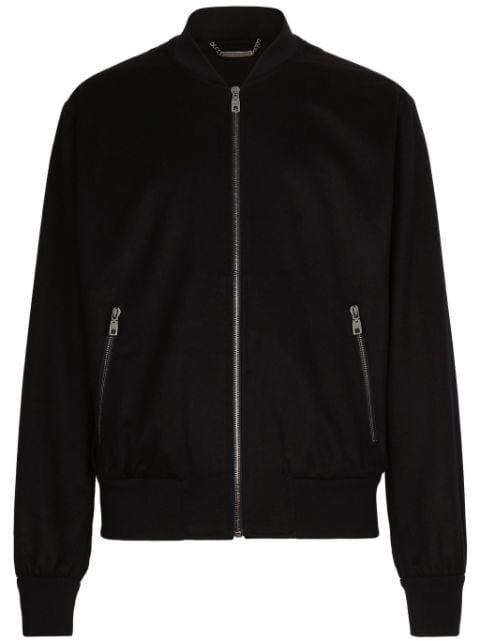zip-up cashmere bomber jacket by DOLCE&GABBANA