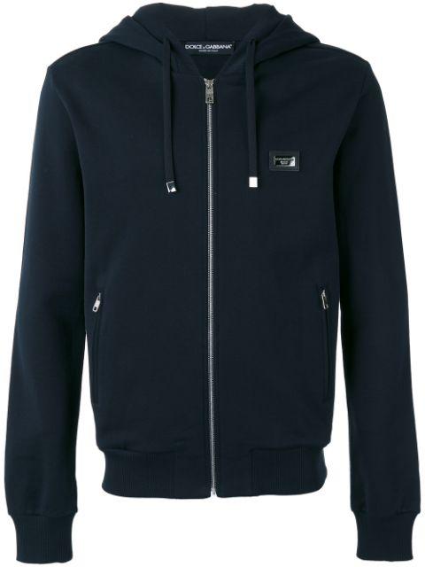 zip-up cotton hoodie by DOLCE&GABBANA
