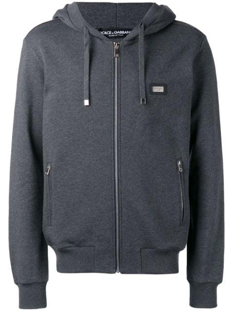 zip-up cotton hoodie by DOLCE&GABBANA