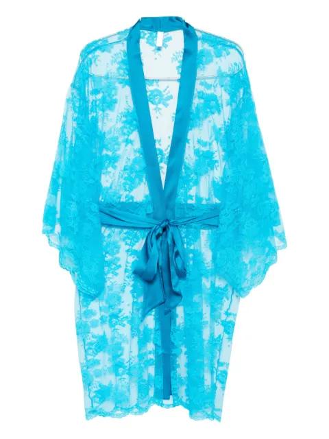 lace satin-waist robe by DOLCI FOLLIE
