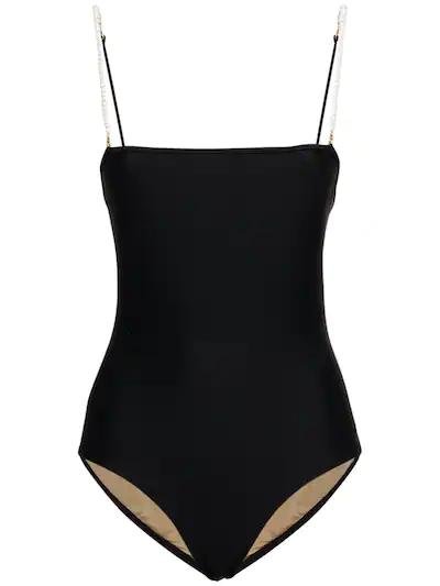Lola one piece swimsuit w/ micro pearls by DOLLA PARIS