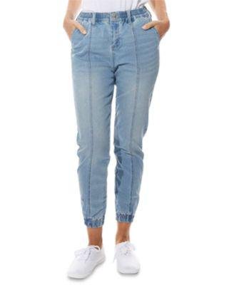 Juniors' Double Button Jean Joggers by DOLLHOUSE