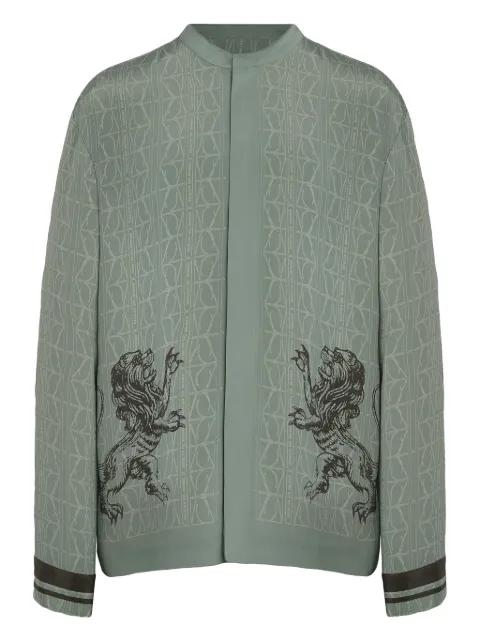 lion-print long-sleeved shirt by DOMAINE DES ARTISTES