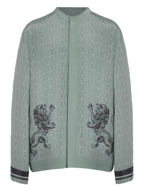 lion-print long-sleeved shirt by DOMAINE DES ARTISTES
