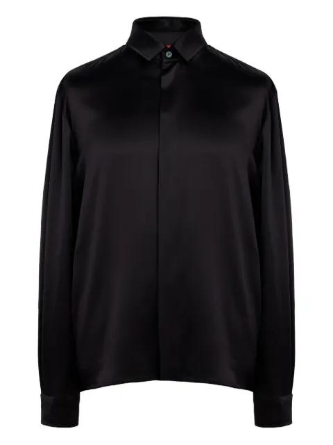 long-sleeved stretch-silk shirt by DOMAINE DES ARTISTES