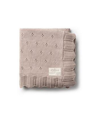 Scalloped Pointelle Blanket by DOMANI HOME