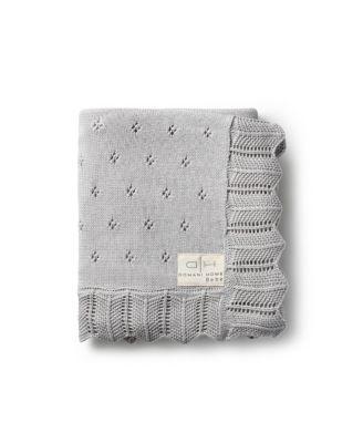 Scalloped Pointelle Blanket by DOMANI HOME
